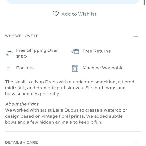 Hill House Nesli nap dress blue botanical size large - Picture 9 of 9